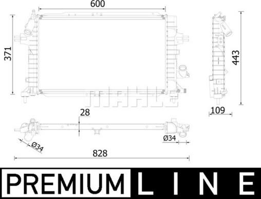 MAHLE CR 2228 000P - Radiator, engine cooling onlydrive.pro