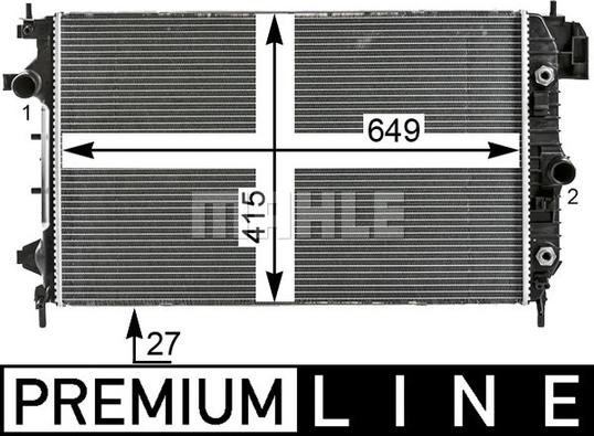 MAHLE CR 27 000P - Radiator, engine cooling onlydrive.pro