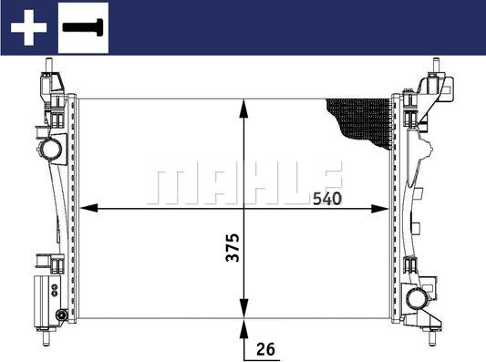 MAHLE CR 773 000S - Radiator, engine cooling onlydrive.pro