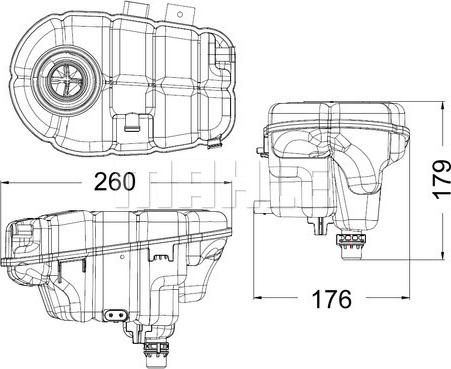 MAHLE CRT 60 000S - Kompensācijas tvertne, Dzesēšanas šķidrums onlydrive.pro