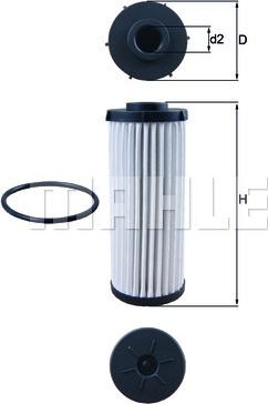 MAHLE HX 139D - Hydraulic Filter, automatic transmission onlydrive.pro