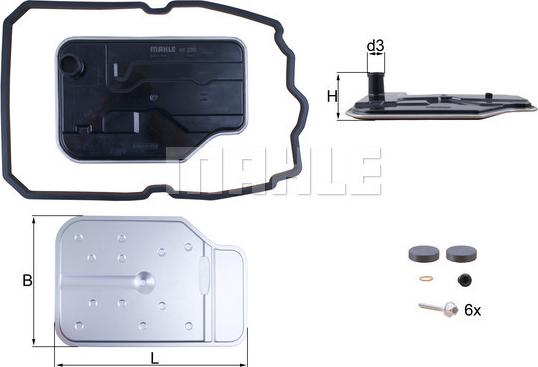 MAHLE HX 230 KIT - Hydrauliikkasuodatin, automaattivaihteisto onlydrive.pro