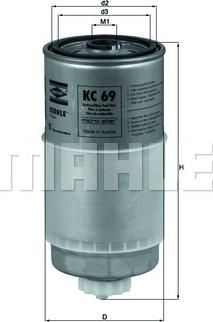 MAHLE KC 69 - Fuel filter onlydrive.pro