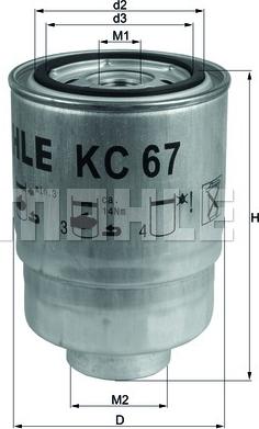 MAHLE KC 67 - Fuel filter onlydrive.pro