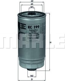 MAHLE KC 199 - Fuel filter onlydrive.pro