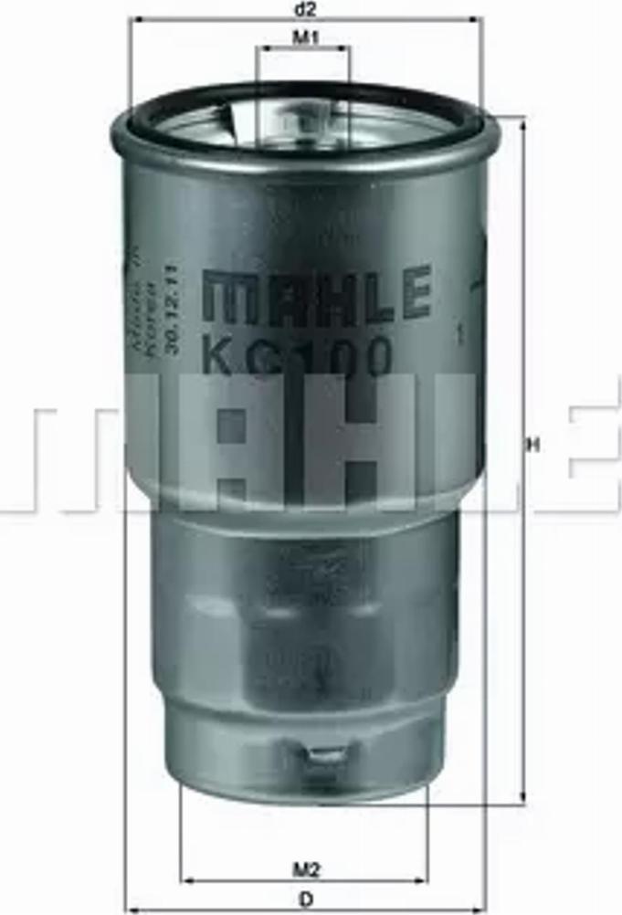 MAHLE KC 100D - Fuel filter onlydrive.pro