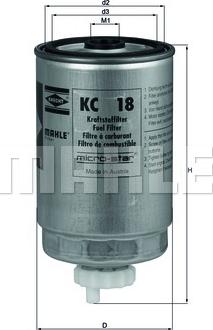 MAHLE KC 18 - Fuel filter onlydrive.pro