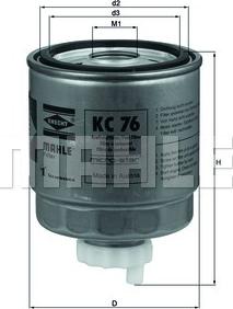 MAHLE KC 76 - Kütusefilter onlydrive.pro