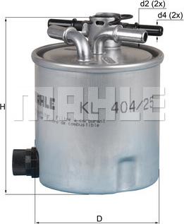 MAHLE KL 404/25 - Fuel filter onlydrive.pro