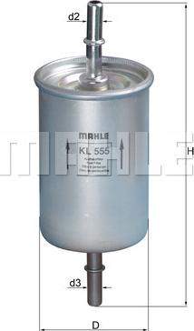 MAHLE KL 555 - Fuel filter onlydrive.pro