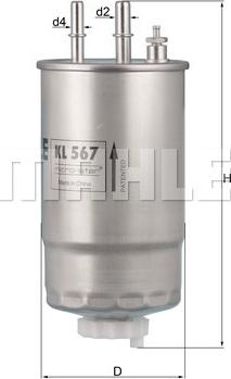 MAHLE KL 567 - Fuel filter onlydrive.pro