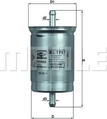 MAHLE KL 171 - Fuel filter onlydrive.pro