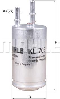 MAHLE KL 705 - Fuel filter onlydrive.pro