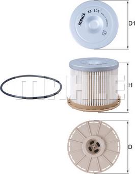 MAHLE KX 505D - Fuel filter onlydrive.pro