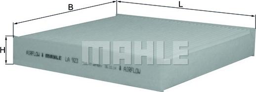 MAHLE LA 923 - Filter, interior air onlydrive.pro