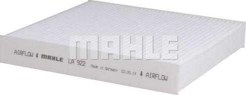 MAHLE LA 922 - Filtras, salono oras onlydrive.pro