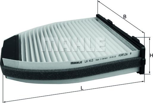 MAHLE LA 413 - Filter, interior air onlydrive.pro