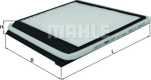 MAHLE LA 41 - Filter, interior air onlydrive.pro