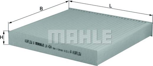 MAHLE LA 424 - Filtrs, Salona telpas gaiss onlydrive.pro