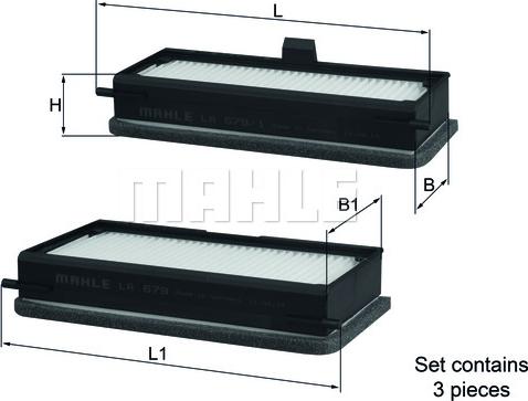 MAHLE LA 679/S - Suodatin, sisäilma onlydrive.pro