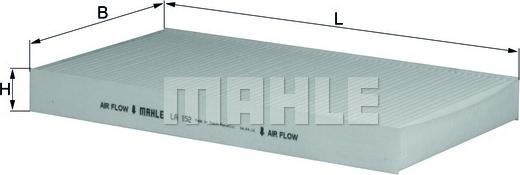 MAHLE LA 152 - Filtras, salono oras onlydrive.pro