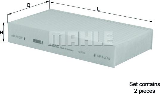 MAHLE LA 168/S - Filtras, salono oras onlydrive.pro