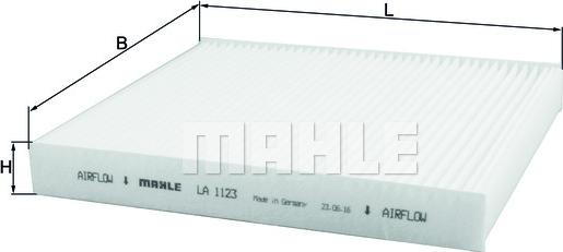 MAHLE LA 1123 - Filter, interior air onlydrive.pro