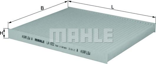 MAHLE LA 832 - Filter, interior air onlydrive.pro