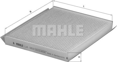 MAHLE LA 362 - Filter, interior air onlydrive.pro