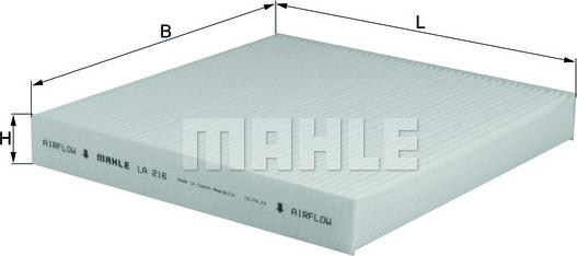 MAHLE LA 216 - Filter, interior air onlydrive.pro