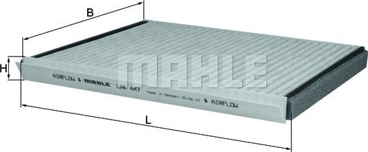 MAHLE LAK 447 - Filter, interior air onlydrive.pro