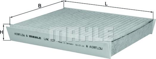 MAHLE LAK 457 - Filter, interior air onlydrive.pro