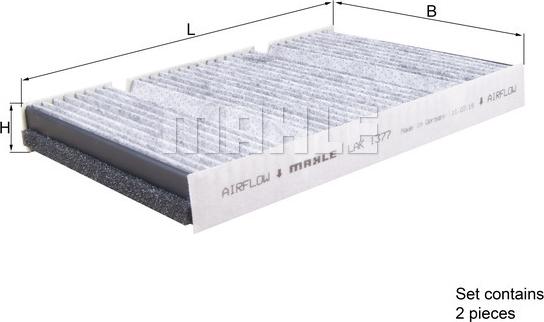 MAHLE LAK 1377/S - Filter, interior air onlydrive.pro