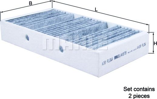 MAHLE LAK 878/S - Suodatin, sisäilma onlydrive.pro