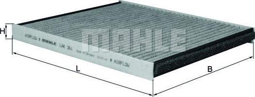 MAHLE LAK 361 - Filter, interior air onlydrive.pro