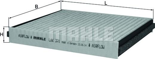 MAHLE LAK 371 - Filter, interior air onlydrive.pro