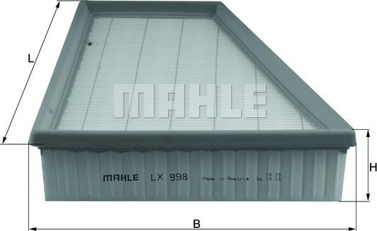 MAHLE LX 998 - Ilmansuodatin onlydrive.pro