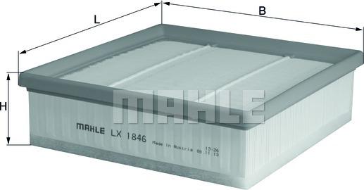 MAHLE LX 1846 - Air Filter, engine onlydrive.pro