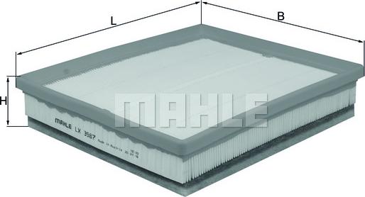 MAHLE LX 3987 - Air Filter, engine onlydrive.pro