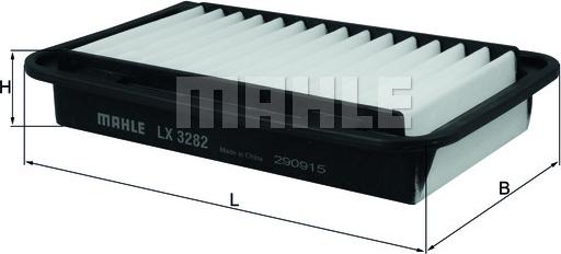 MAHLE LX 3282 - Air Filter, engine onlydrive.pro