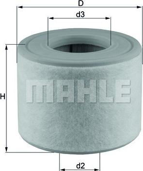 MAHLE LX 2607/2 - Õhufilter onlydrive.pro