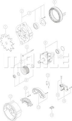 MAHLE MG 396 - Kintamosios srovės generatorius onlydrive.pro