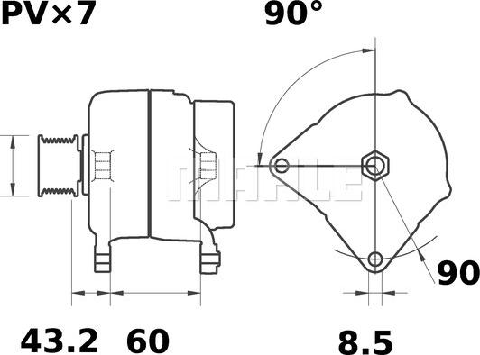 MAHLE MG 324 - Alternator onlydrive.pro