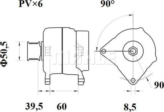 MAHLE MG 253 - Alternator onlydrive.pro