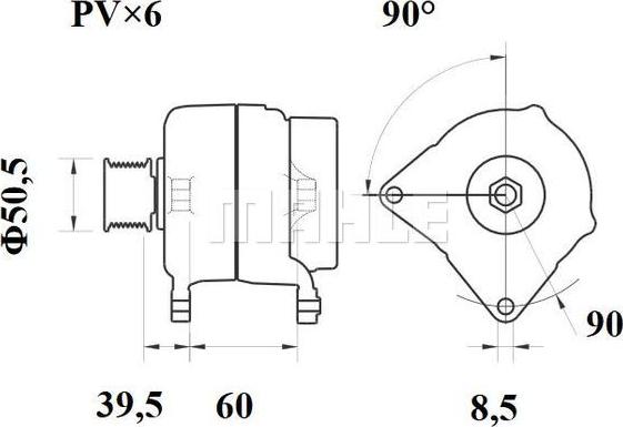 MAHLE MG 202 - Alternator onlydrive.pro