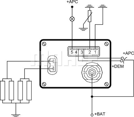 MAHLE MHG 57 - Control Unit, glow plug system onlydrive.pro