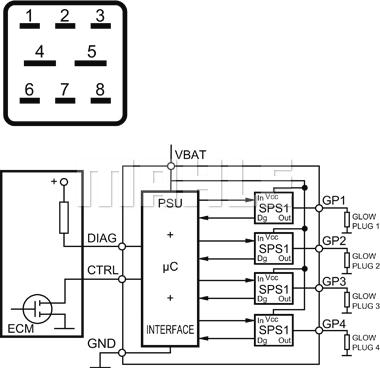 MAHLE MHG 12 - Control Unit, glow plug system onlydrive.pro