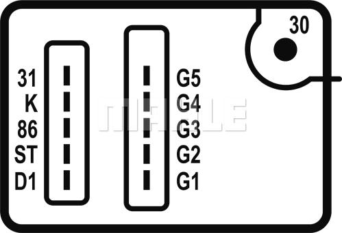 MAHLE MHG 21 - Control Unit, glow plug system onlydrive.pro