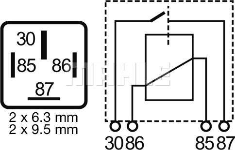 MAHLE MR 35 - Relay, main current onlydrive.pro