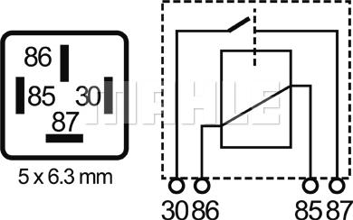 MAHLE MR 78 - Relejs, Darba strāva onlydrive.pro